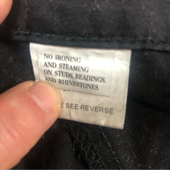 LUXE MODA (8) Black / Gold Embellished Jeans - Picture 12 of 16